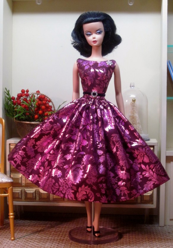 Metallic Magenta Party Dress | bellissimacouturefashions