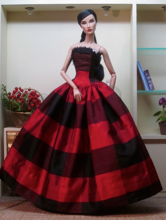 green emerald velvet dress Guizio Leila Tartan Dress Tartan Multi / S